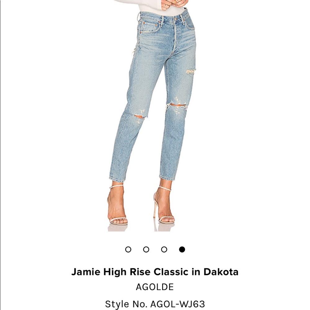 Agolde Jaime high rise classic in color Dakota